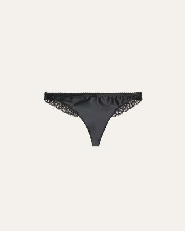 Symphonie Embroidered-Trim Satin Thon